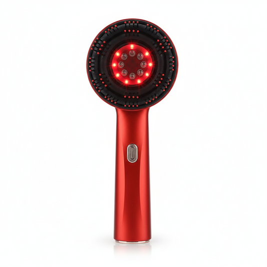 Electric Massage Comb Vibration Red Light Hair Growth Massage Scalp Brush Anti Hair Loss Liquid Oil Applicator
