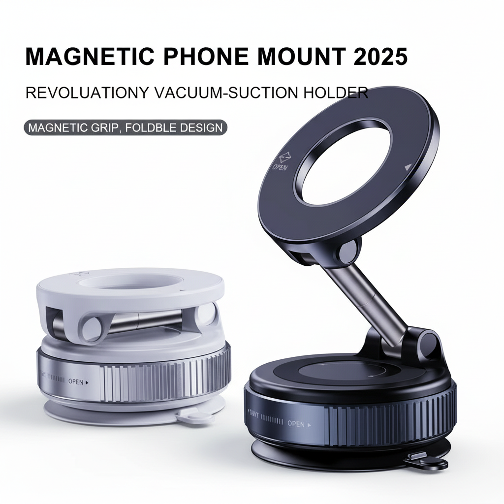 Nouveau support de téléphone magnétique pliable à absorption sous vide pour voiture, ventouse 2025, support de téléphone de navigation dédié