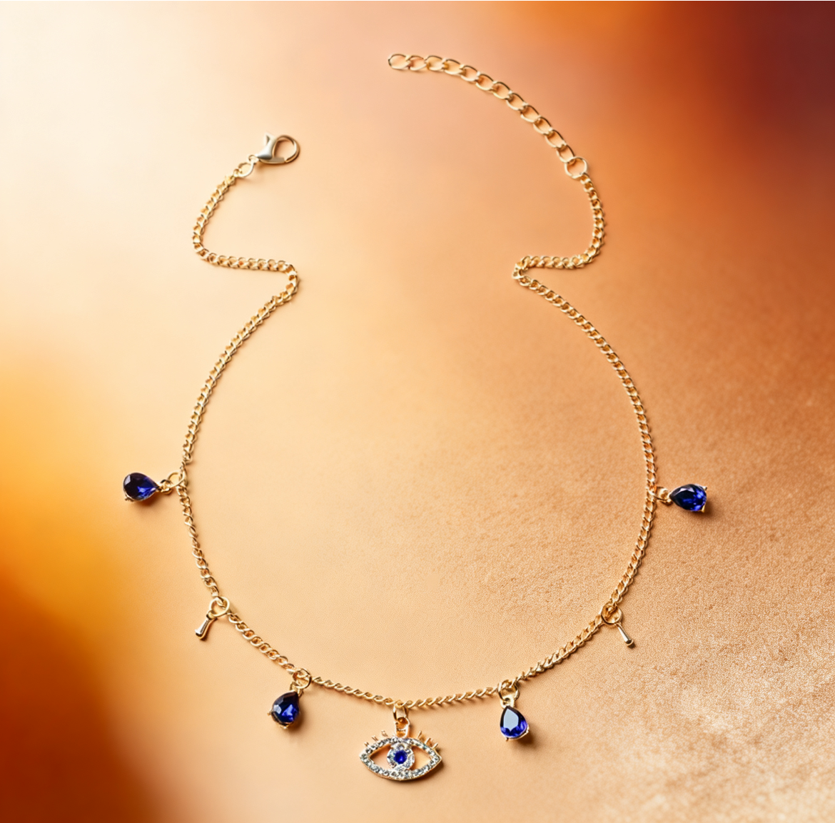 Bracelet Œil bleu doré